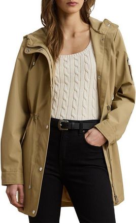 Lauren Ralph Lauren Hooded Jacket in Birch Tan at Nordstrom, Size X-Large