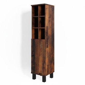 Vicco Armario Mediano Fynn, Roble R&uacute;stico, 30 X 130.6 Cm Puerta Grande