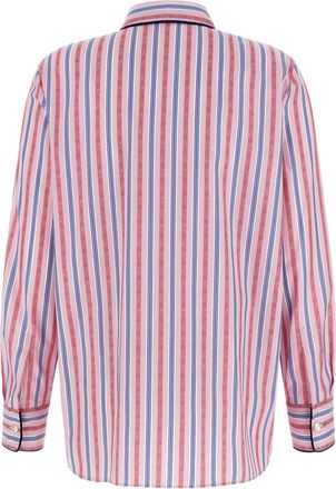 Etro Fil Coup&eacute; Striped Cotton Blouse - Pink
