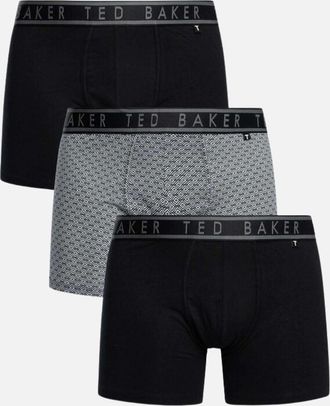 Ted Baker Mens 3-Pack Geo Print Boxer Briefs, Black - Size: 32/30/31