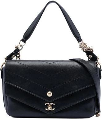 Chanel Pre-owned Satchel - Dames - Vintage Schoudertas - Zwart - ONE Size - Vintage