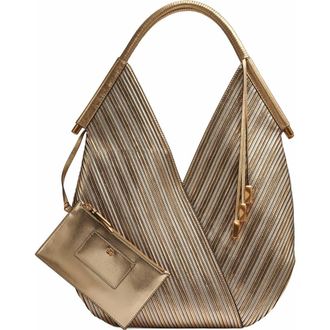 DKNY Baldwin Large Metallic Shoulder Bag in Gold at Nordstrom