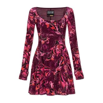 Versace Jeans Couture Dames, Jurken, Roze, Maat: S Velours