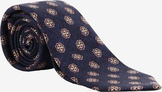 Kiton Seidenkrawatte mit Medaillonmotiven