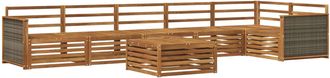 vidaXL Conjunto De Sof&aacute;s De Exterior 7 Uds. Natural Vidaxl