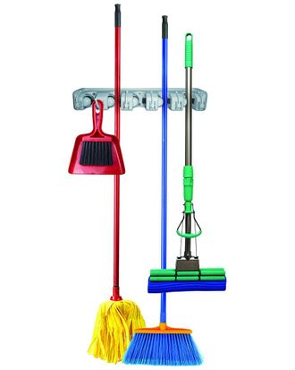 Sorbus Broom And Mop Wall Mounted Organizer