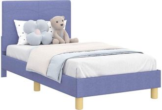 vidaXL Cama Para Ni&ntilde;os Con Cabecero Azul Jeans 80 X 160 Cm Tela Vidaxl