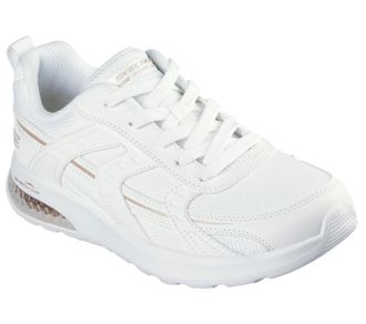 Skechers Womens Bobs Air Tiered Vision Sneaker, White Synthetic/Textile, 4 UK