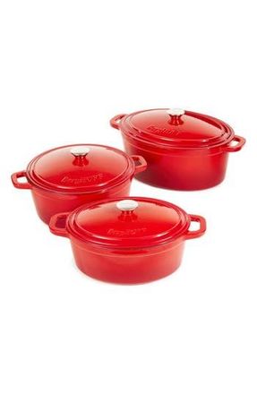 Berghoff Neo 6-Piece Cast Iron Dutch Oven Cookware Set in Red at Nordstrom Rack