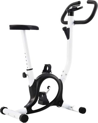 vidaXL Bicicleta Est&aacute;tica Con Resistencia De Cinta Negra Vidaxl