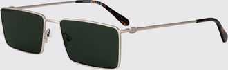 Lacoste Occhiali da sole aviator in metallo con lenti ambrate e logo in rilievo