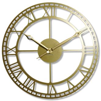 OEM Reloj De Pared Retro De Metal Dorado De 50 Cm