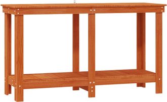 vidaXL Banco De Trabajo Marr&oacute;n Cera 140 X 50 X 80 Cm Pino Macizo Vidaxl
