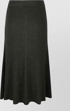 Victoria Beckham high waist a line ribbed midi skirt
