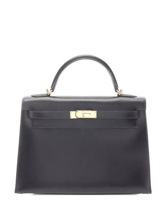 Herm&egrave;s 2005 Box Calf Kelly II Sellier 32 handbag - Nero
