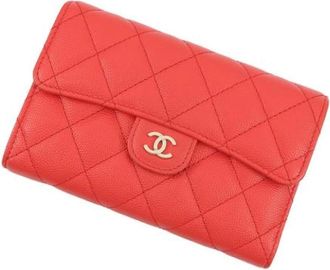 Chanel Pre-owned Wallets, female, Red, Size: ONE SIZE Pre-owned Leather Wallet