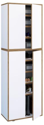 VCM Gabinete De Zapato De Madera Vcm Dimensiones: An. 60 X Al. 183 X P. 33 Cm Gabinete Todo Uso 9 Compartimentos 4 Puertas Rotativas - Salia Ancho 60 Cm (