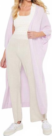 Lisa Todd Uptown Duster Cardigan In Iced Lilac
