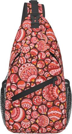 Generic Christmas Red Balls Crossbody Bag Trendy Sling Bag Anti Theft Fanny Pack For Outdoors Casual Camping