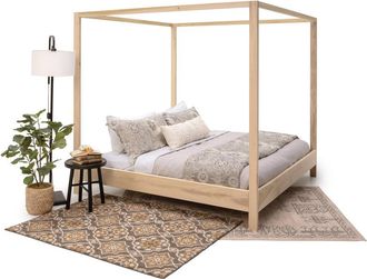 American Furniture Classics King Size Canopy Bed with Raised Platform