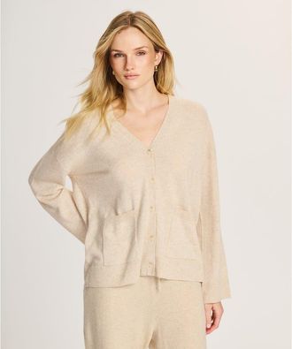 Naadam Signature Cashmere Boxy Cardigan in Oatmeal at Nordstrom, Size 3X-Large