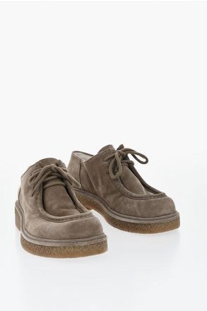 Bottega Veneta Suede Lace-Up Ankle Boots HADDOCK size 45