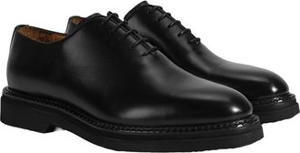 Desa Man Casual Lace-Ups - Leather Upper, Lace-Up, Breathable, Flat Heel | Black - 45