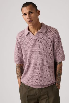 Levi's Dillon Open Collar Polo - Men - XL - Pink / Quail