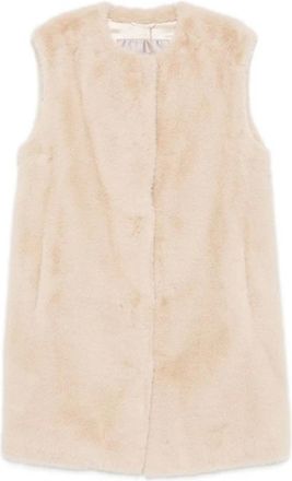 Herno Jassen, Dames, Beige, M, Faux-fur Vest