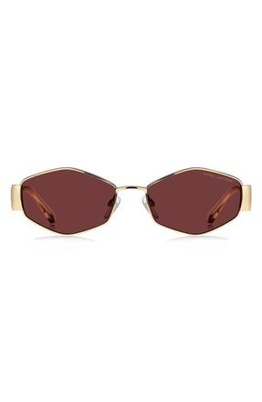 Marc Jacobs 55mm Geometric Sunglasses in Gold Burgundy/Burgundy at Nordstrom