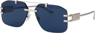 Versace Stijlvolle zonnebril met model 0Ve 2275 - Heren - Zonnebrillen - Grijs - 60 CM - Accessoires