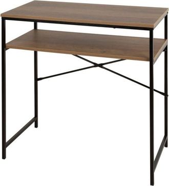 OEM Escritorio Rectangular Industrial - Aktive - 77x40x75 Cm - Peso M&aacute;ximo 26 Kg - Tablero De Madera - Estructura De Acero Negro