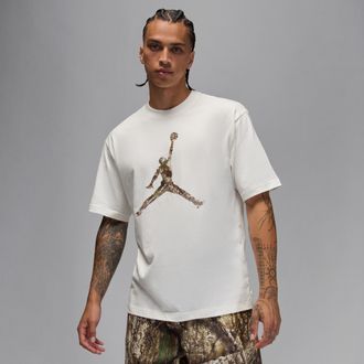 Nike Jordan Mens Jordan Brooklyn Realtree Jumpman T-Shirt in White | HQ9016-133