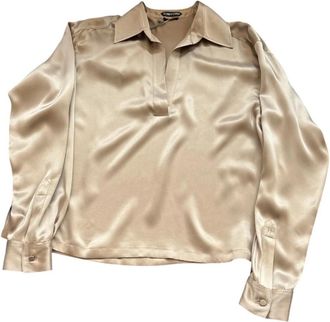 Tom Ford Dames, Blouses & Shirts, Geel, Maat: XS Zijde