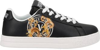 Versace Jeans Couture Sneakers Low Top con Stampa Logo - - Shoes - Donna - Nero - 36 EU