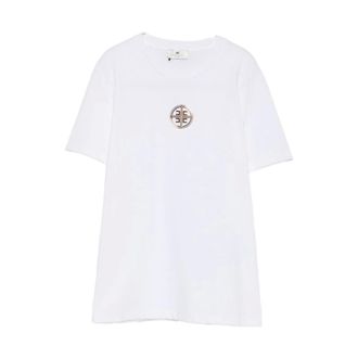 Elisabetta Franchi Dames, Tops, Wit, Maat: M Jersey