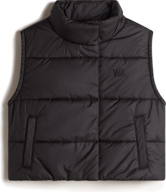 Vans Steppweste VANS MTE Hillgate Cropped Vest, Damen, Gr. XXL (44), schwarz, Obermaterial: 100% Polyester, Westen Steppweste