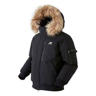 New Balance Hooded Down Jacket Black Brown NPA43043-BK
