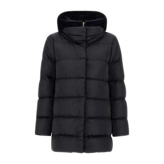 Herno Jassen, Dames, Zwart, M, Polyester, A-shape Donsjas