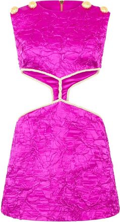 Roberto Cavalli Abito corto increspato - Rosa