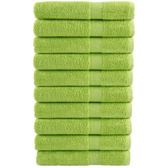 vidaXL Toallas De Sauna Solund 10 Uds Verde Manzana 80x200 Cm 600 Gsm Vidaxl