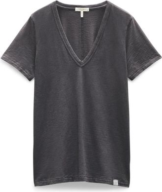 Rag & Bone Womens The Slub Vee, Greystone