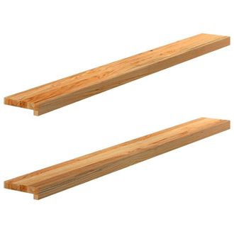 Berkfield Home Window Sills 2 pcs&not;Light Brown 140x15x2 cm Solid Wood Oak | Size: Medium