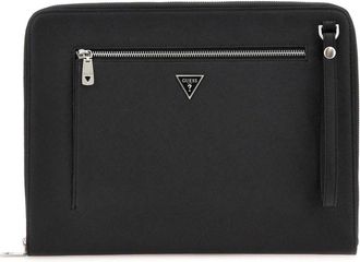 Guess Certosa Saffiano Documenthouder - Heren - Tassen - Zwart - ONE Size - Polyester - Tassen