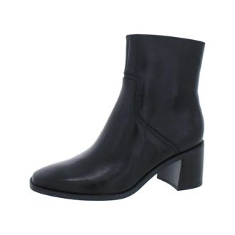 Naturalizer Womens Naturalizer Erica Boots Black Leather Block Heel Ankle Bootie ZAP1671