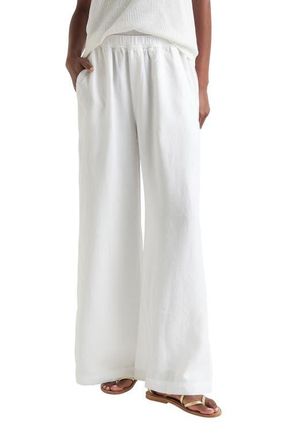 Splendid Angie Palazzo Pants in White at Nordstrom, Size X-Small