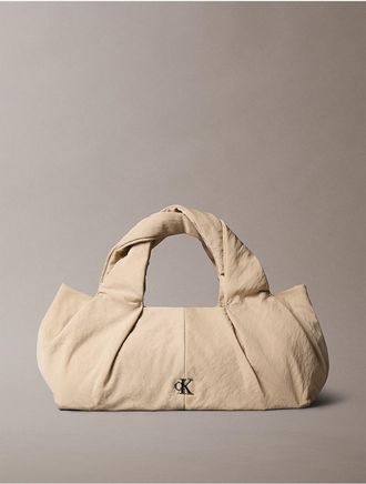 Calvin Klein Jeans Calvin Klein Womens Twisted Nylon Crossbody Bag - Brown