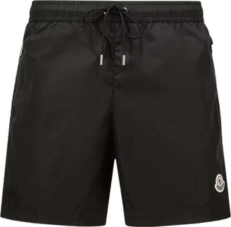 Moncler Logo Patch Zwemshorts - Heren - Strandmode - Zwart - 2XL - Nylon - Badmode