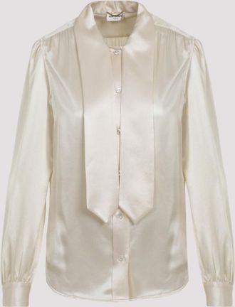 Saint Laurent Off White Shirt Blouse