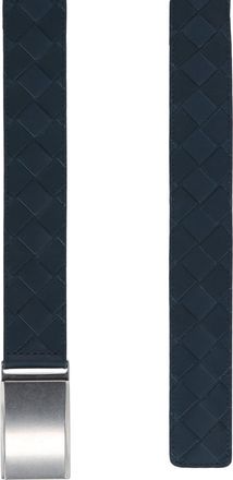 Bottega Veneta Intrecciato Woven Leather Belt - Blue